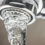 water flowing from a faucet