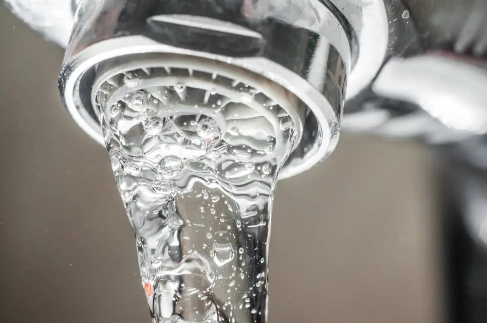 water flowing from a faucet