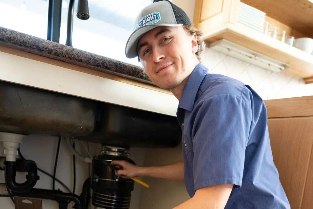 Just Right plumber posing for the camera