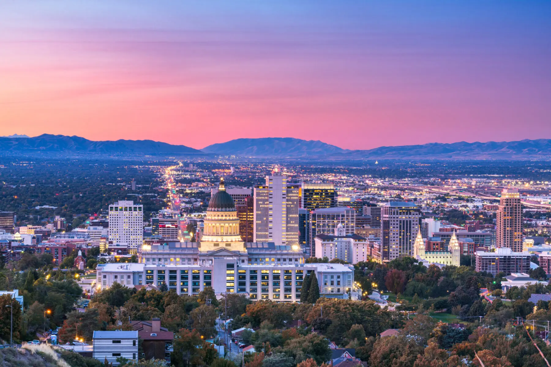 salt lake city, ut skyline
