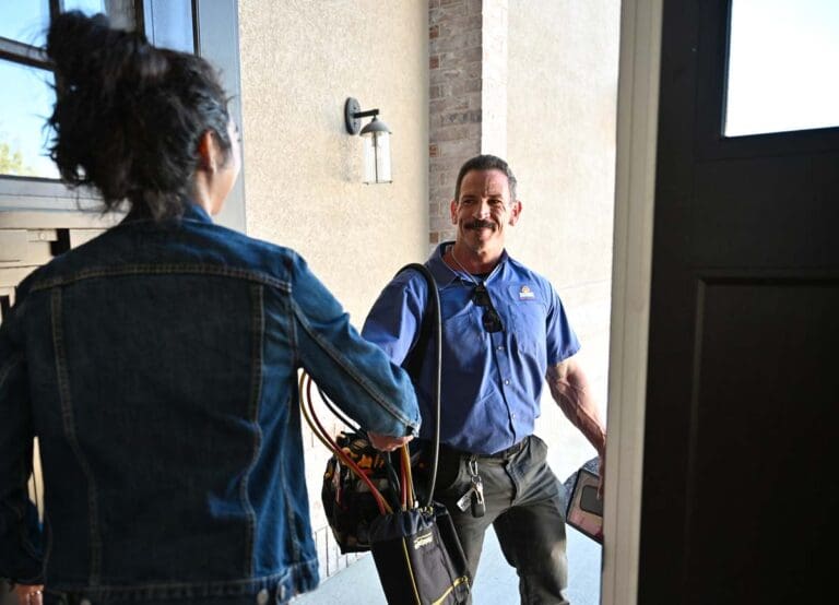 Safety Tips for Natural Gas - Just Right just right team member shaking customers hand