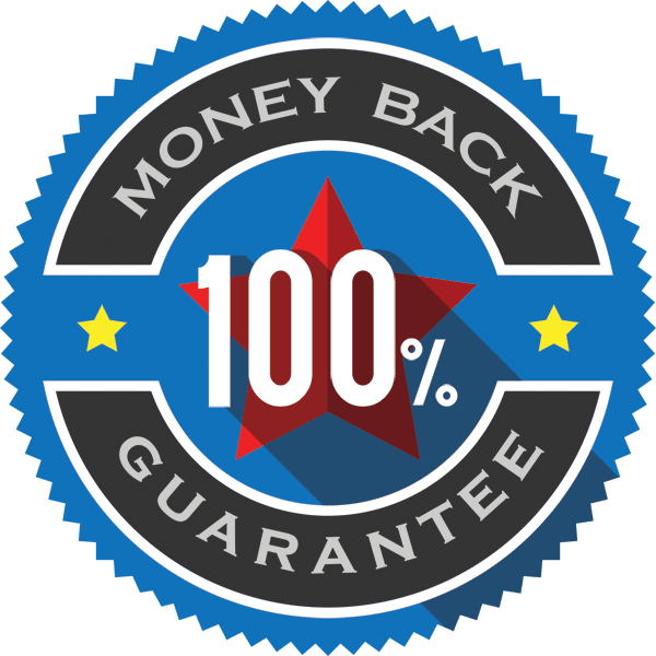 Money back guarantee logo.